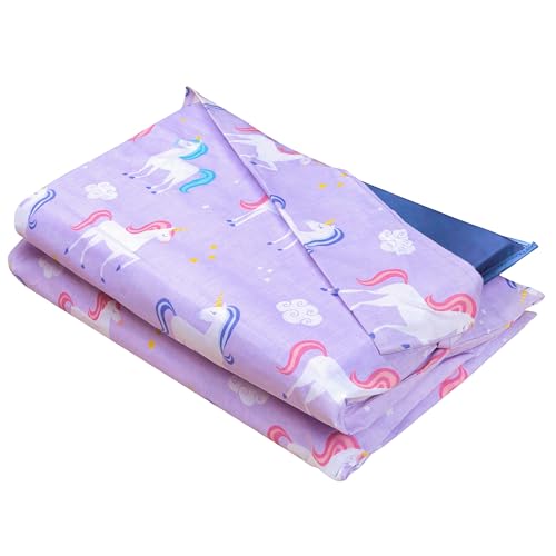 Image of Wildkin Kids Microfiber Nap Mat Cover - Soft, Durable & Fits 1.5 inch Vinyl Sleep Mats (Unicorn)