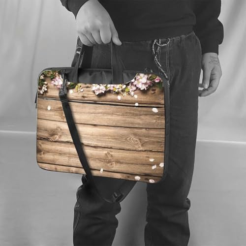 Sac pour ordinateur portable à imprimé fleurs bois rustique - 2