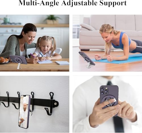 Image of Mizi Magnetic Phone Ring Holder [2024 Newest Strongest Magnets],Flexible Stand & Grip, Magnetic Phone Grip, Compatible with iPhone 16 /15 /14 /13 /12, Mini /Pro /Pro Max - Purple