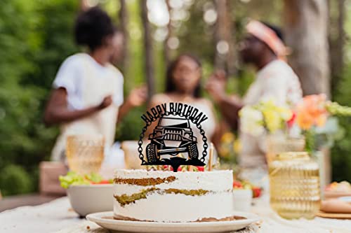 Off-Road Vehicle Happy Birthday Cake Topper For Boys Men' Birthday Party Supplies, Suv Happy Birthday Cake Topper #TOP4