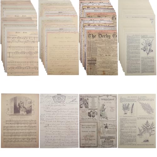 milaosk 120 Hojas Papel Scrapbooking Vintage 14x20cm Scrapbooking Materiales Papeles Decorativo para DIY Manualidad Journal Álbumes Recortes Fotos Álbum