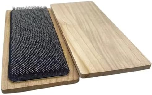 Wooden Drawing Mat Hair Holder for Wig Making - 28X12CM with Curved Needle and Drawing Card, Ideal for Hair Hackle and Styling