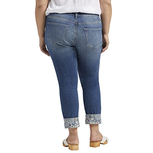 JAG Women's Plus Size Carter Mid Rise Girlfriend Jeans3