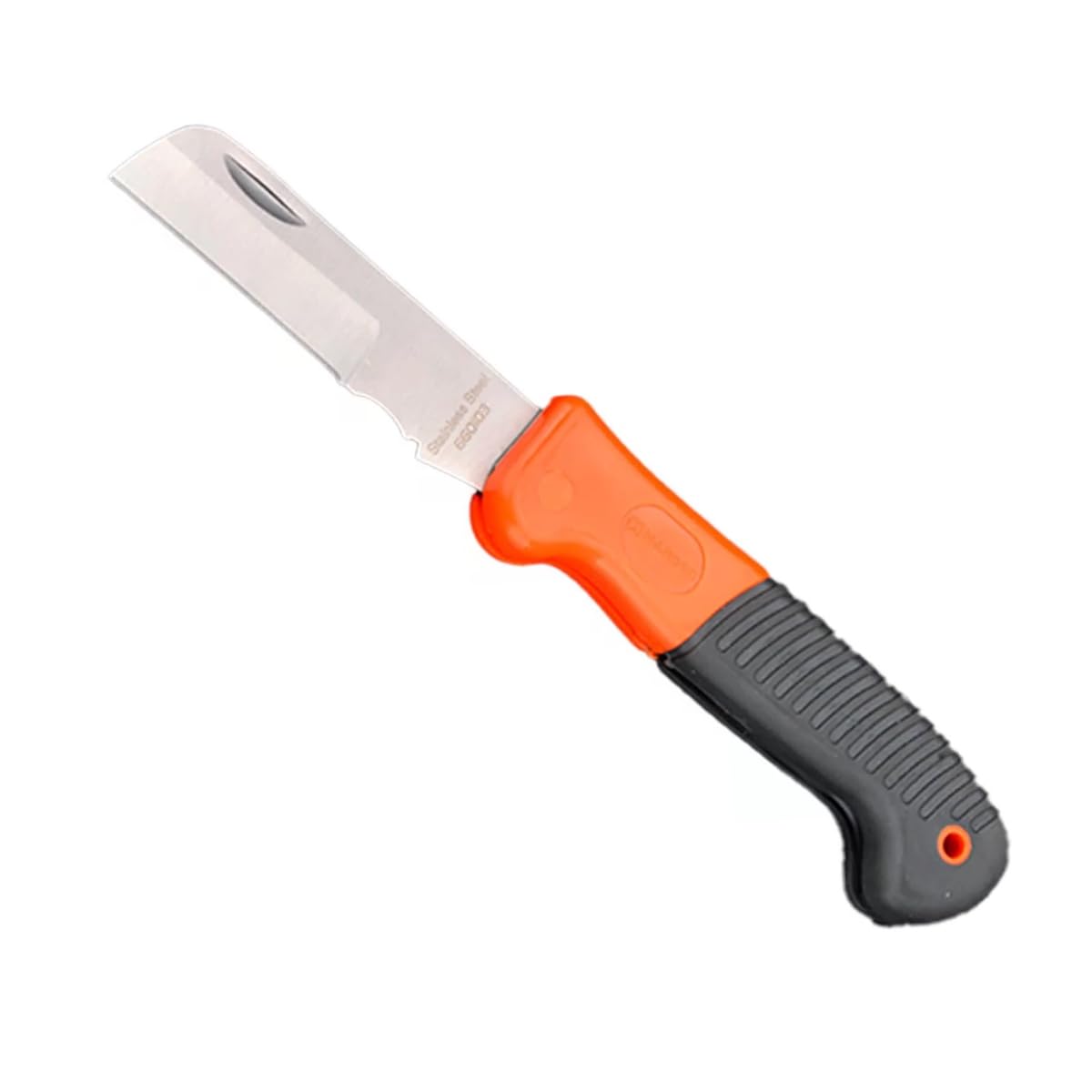 Edward Tools Electrician Straight Blade Knife - Lockback Folding Design Utility Knife - Stainless Steel - Cable Stripping, Cutting Insulation, Cable