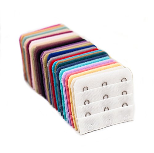FZBNSRKO Women Lady's Bra Extender Bra Extension Strap 3 Hooks 3 Rows Assorted Colors,10 Pcs