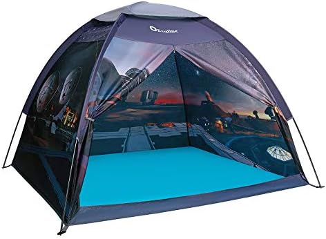 Space Kids Play Tent, Exqline Tent for Kids Outdoor Playhouse 60″ x 60″ x 53″ with Professional Aviation Aluminum Pole for Kids Boys Indoor and Outdoor Play Tent, Camping Tent for Kids
