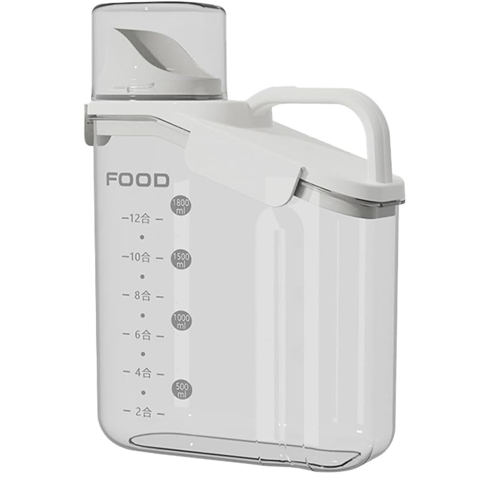 IJSDNVJNDX Clear Airtight Food Storage Containers Set with Lids and Pour Spout, for Pantry Organization, Kitchen Dry Food Keeper C