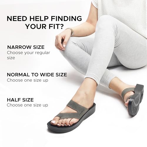 AEROTHOTIC Comfy Arch Support flip flops for women Split Toe Stylish Cushioned Strap with non-slip footbed Walking Dressy Sandals Indoor and Outdoor3