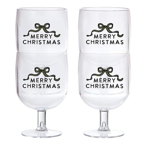 Verres à vin de Noël empilables incassables pour éviter la casse au réveillon