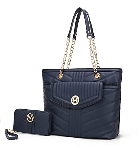 Image of MKF Collection Women Tote Bags Wristlet Wallet Large Designer Handbag Shoulder Bag Top-handle Big Satchel Hobo 2pcs Purse Set