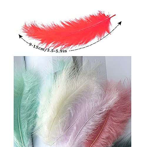 Colorful Feathers Diy Crafting Craft Rainbow Feather For Dream Catcher Party Decorations,Feather Mask,Jewelry Making(100Pcs) #TOP3