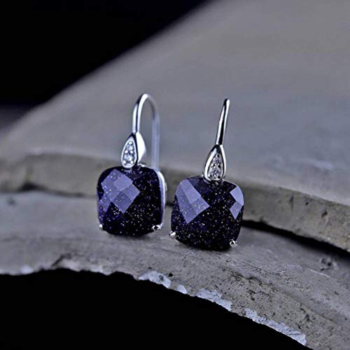 Boucles d'oreilles fille en argent sterling 925, cadeau grès bleu