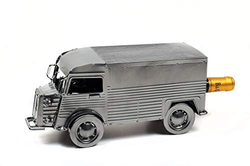 Decoration Porte Bouteille Camion 1000kg Vieux Tube En Métal Humoristique Fabrication Artisanale Ideal Pour un Cadeau Amoureux de Vehicule ancien, Départ en Retraite, Noel, Anniversaire,Invitation