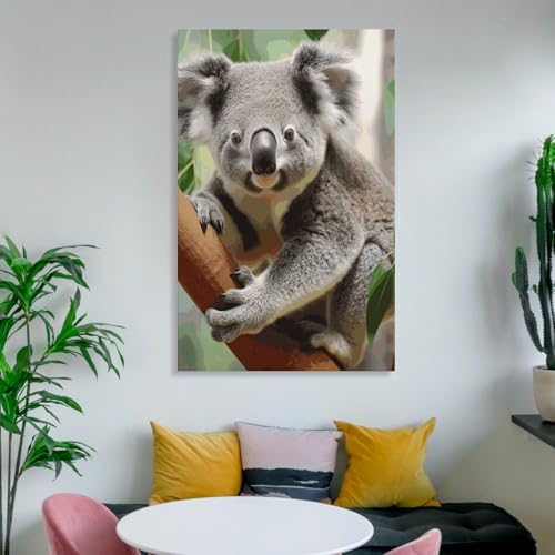 Toile murale koala pour instaurer une ambiance douce et cocooning