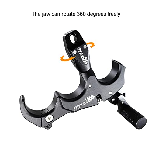 Xxiaojun Composite Bow And Arrow Release, 3 Or 4 Finger Hand Held Grip, Thumb Release Aluminum Alloy Assist For Compound Bow Accessory thumb #5