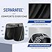 Separatec Mens Trunks Underwear with Dual Pouch Mens Underwear, Soft Breathable Rayon Made from Bamboo Trunks for Men