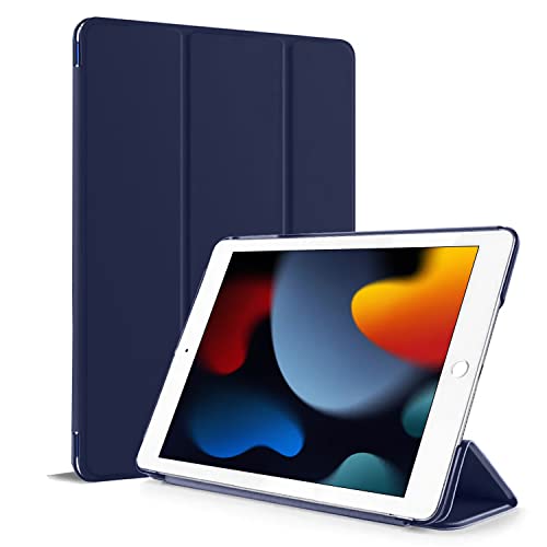 DV iPad 9.7 Inch 2017 2018 Air and Air 2 Smart Case Cover, Ultra Slim Lightweight Stand Case Shell with Translucent Back Cover, for Apple iPad 9.7(Air, Air 2 2017, 2018) Auto Sleep&Wake (Blue)