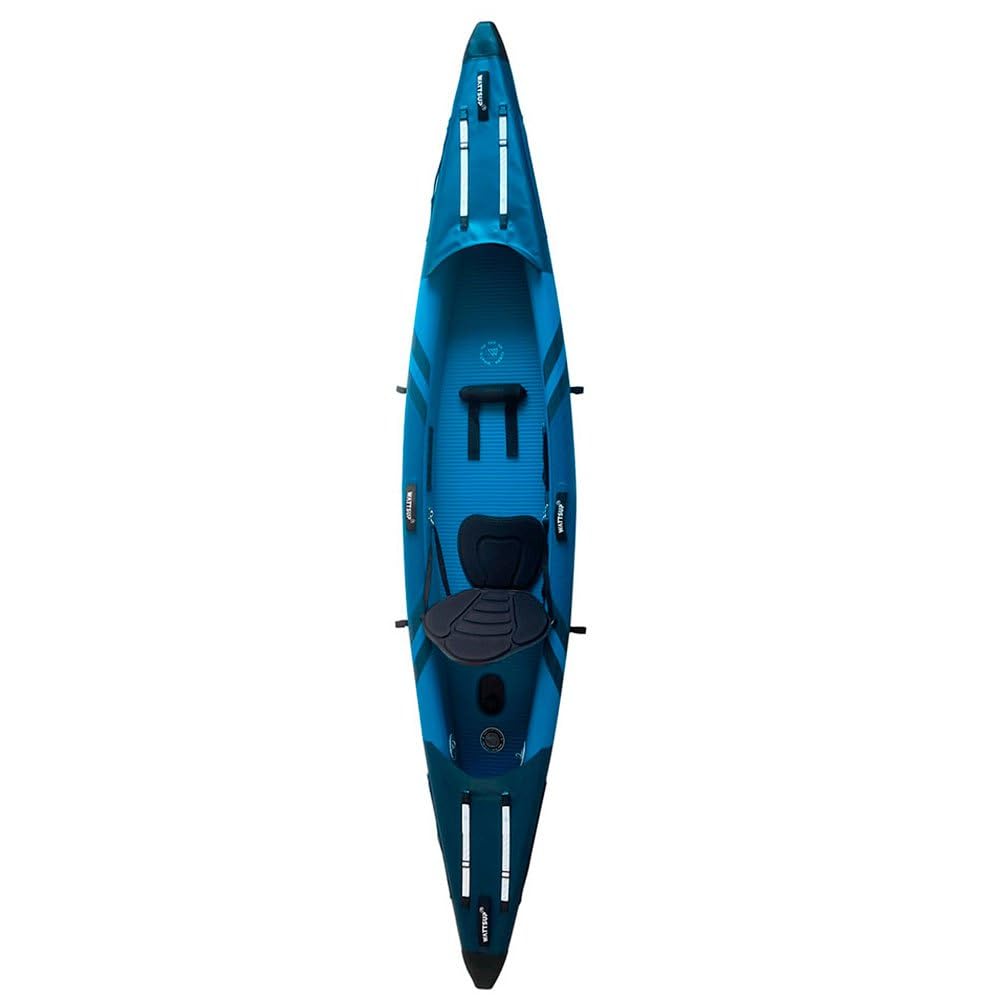 Aufblasbares Kajak Wattsup Torpedo 1-Sitzer – 365 x 72 cm (12' x 28) – Dropstitch – max. 180 kg – Komplettpaket – alle Niveaus