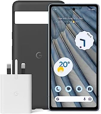 Google Pixel 7a and Pixel 30W Charger Bundle  Unlocked Android 5G Smartphone with Wide-Angle Lens and 24-Hour Battery - Charcoal (Amazon Exclusive)