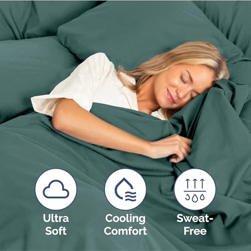 Image of King Size 4 Piece Sheet Set - Ultra Soft & Cooling Bed Sheets - Dusty Teal
