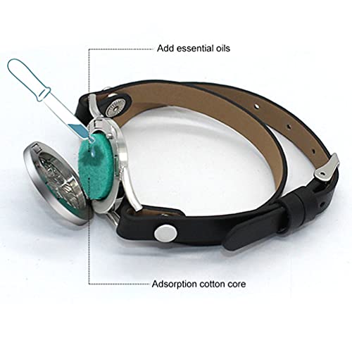 EXCEART Pcs Pulseira Oca- Out Correntes de Pulso Óleo 2 Aromaterapia Essencial Difusor Medalhão Arbo