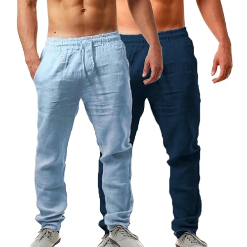 Pantalon de sport à jambes larges homme pour le confort d'été
