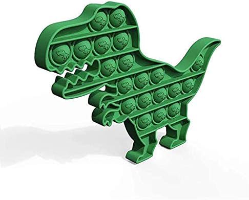 StudentsZone Animal Push Pop Bubble Fidget Sensory Toy Pack, Autism Fidget Toys Set, for Autistic Children, Girls, Boys, 2 Pack, (1 Purple Unicorn + 1 Green Dinosaur)