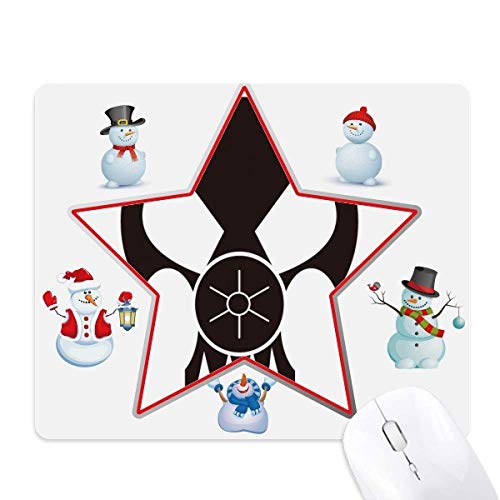 Tapis de souris de Noël bonhomme de neige et gaz biochimique cadeau geek