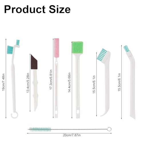 Goktvai 13pcs Humidifier Cleaner Brush Set, Small Detail Cleaning Brushes for Humidifiers Mini Cleaner Kit Tool Accessories for Household Keyboard Tiny Bottles Tiles Tight Spaces