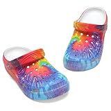 Mallaza Boys Girls Camo Garden Clogs: Comfortable Slip-On Beach Sandals for Littele Kid/Big Kids - Little Kid Size 13 Rainbow