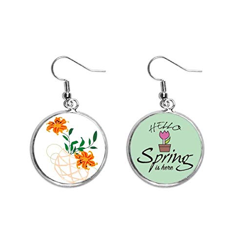 Pendientes de primavera ligeros de arte tradicional chino para orejas sensibles