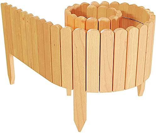 Borde De Jardín De Plástico Con Aspecto De Madera XINZI - 2.8 M (10 Unidades), Marrón, Fácil Instalación, Flexible