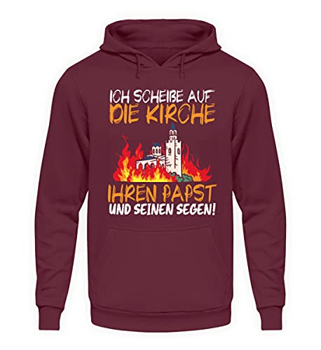 Sweat à capuche contre les dogmes vêtement engagé bordeaux XL