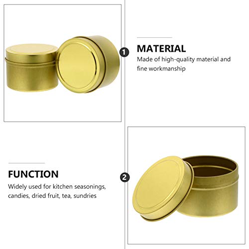 Cabilock Decorative Storage Boxes Candy Containers 30 Pcs Tinplate Candle Making Tins Tealight Candle Tins Tinplate Round Tins Tea Light Case Sample Containers Decorative Candles #TOP4