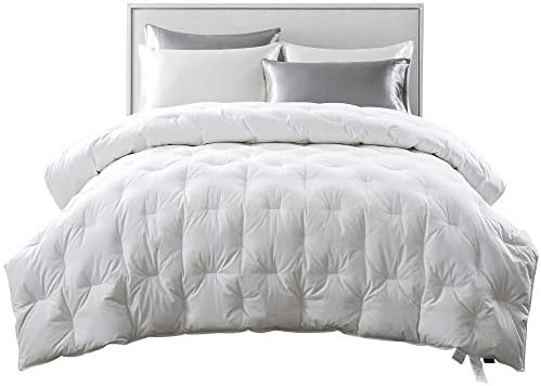 Downcy - 60% Natural White Down Duvet, 100% Cotton Cover, 135 x 200 cm - White
