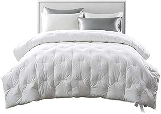 Downcy - 60% Natural White Down Duvet, 100% Cotton Cover, 135 x 200 cm - White