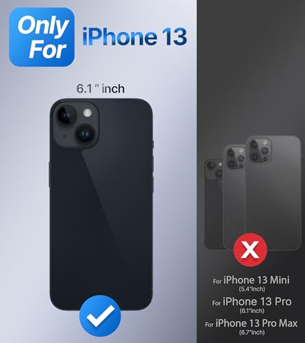 Image of SHIELDS UP for iPhone 13 Back Cover Case with Stand, Phone Case Clear with Double Ring Holder [Adjustable & Foldable] Shockproof Protective Cover for iPhone 13 6.1 inch - Clear