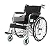 FXJ Sedia a rotelle Pieghevole Leggera in Acciaio Sedia a rotelle semovente Manuale per Adulti Sedia da Trasporto Portatile da Viaggio con Doppio Freno a Mano per Anziani e utenti disabili