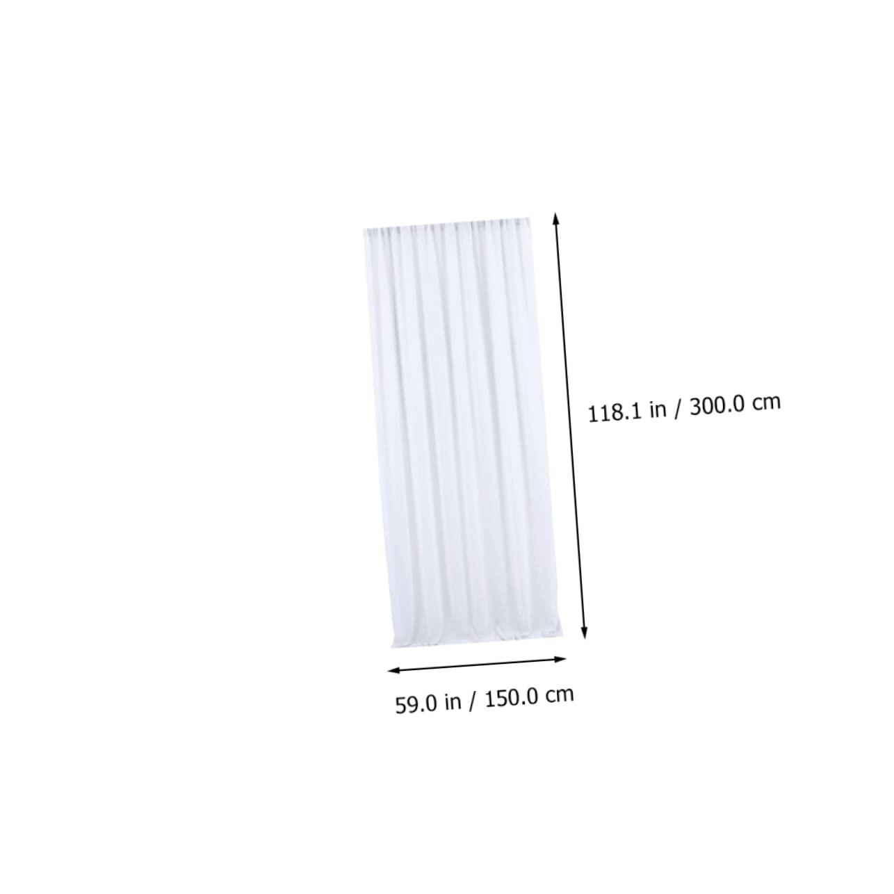 TOPBATHY Chiffon Hochzeitsvorhänge 2 Stück aus Chiffon in Weiß | Hochzeitsfeiern, Bühne und Verlobung, Feine Struktur, Glatte Oberfläche, Weicher Griff