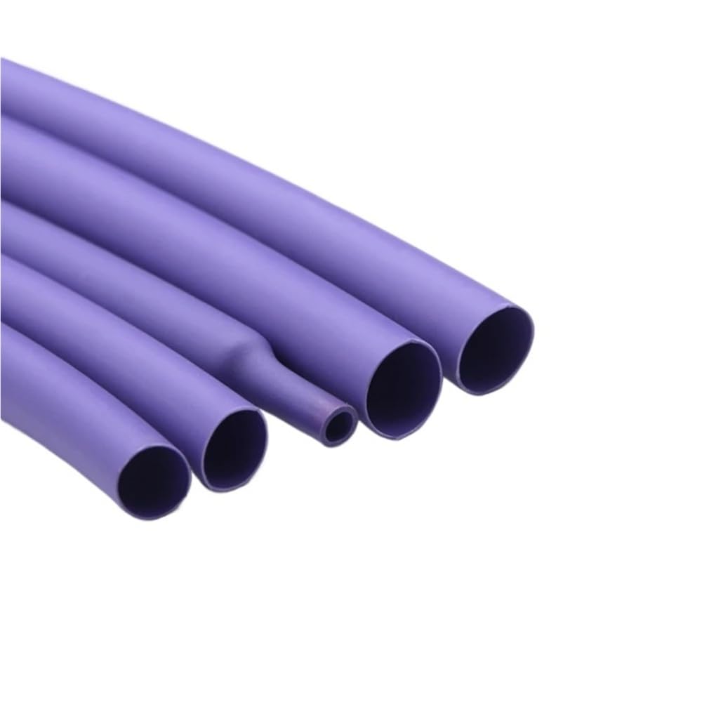 Tubo termorretráctil Morado 2:1 - Funda térmica for Cable de poliolefina de 1 a 50 mm - Aislada, Retardante de Llama, no Adhesiva(50mmx3meter)
