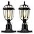 DARIISI Dusk to Dawn Outdoor Post Lights Hard Wired, Waterproof Aluminum Pole Light Fixture with Pier Mount Base, Exterior Lamp Posts Outdoor Lighting for Yard Patio Pathway, 2 Pack