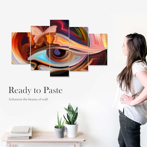 Image of heaven'craftz Set of Five Framed Painting for Wall Decoration, 3D Paintings for Home Decoration, Paintings for Living Room, Bedroom Big Size (75 X 43 CM) 45