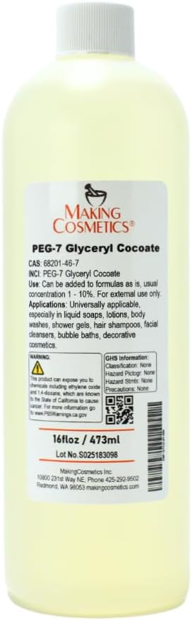 PEG-7 Glyceryl Cocoate - 16floz / 473ml - Cosmetic Ingredient