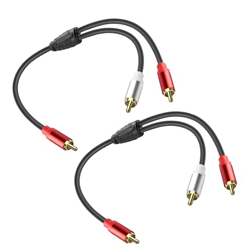 JSADZKJ RCA Y Splitter Cable RCA to 2RCA Stereo Audio