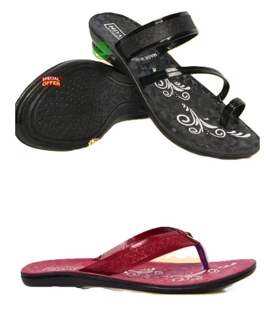 Womens Printed Slip On Flats with Soft Inner Lining for Home Office and Casual Use-picture-55