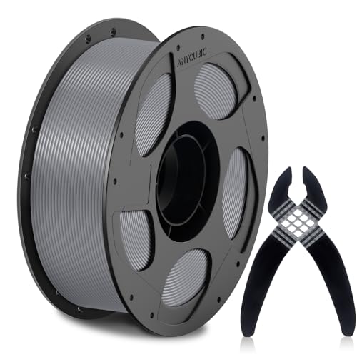 Image of ANYCUBIC TPU Filament 1.75mm for Anycubic ACE 2 PRO, 68D Hard Rigid Flexible TPU 3D Printer Filament, Compatible with Most FDM 3D Printers, 1KG Spool, Grey