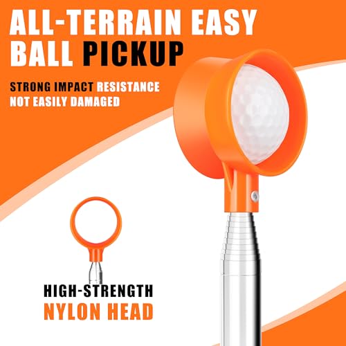 BIRDIEBLAST Golf Ball Retriever Telescopic, with Golf Ball Grabber for End of Putter, 9Ft/9.01Ft/12Ft/16.3Ft/20Ft Stainless Steel Golf Ball Retriever for Water(20FT) - image 2