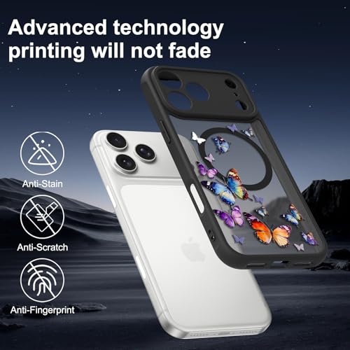 Coque iPhone 17 Pro Max MagSafe Transparente avec Motif Papillon AIGOMARA - 2