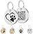 MYLUCKYTAG Stainless Steel QR Code Pet ID Tags Dog Tags - Pet Online Profile - Scan QR Receive Instant Pet Location Alert Email