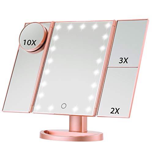 Vanity Makeup Mirror, Magicfly 10X 3X 2X 1X Magnifying Mirror 21 LED Lights